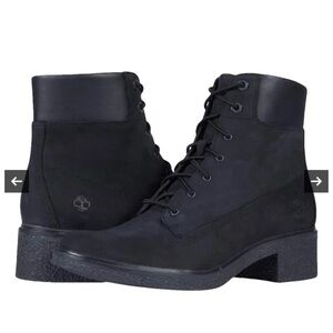 Timberland Women's Brinda Lace up Nubick 8,5  Black Lace-Up Boots
